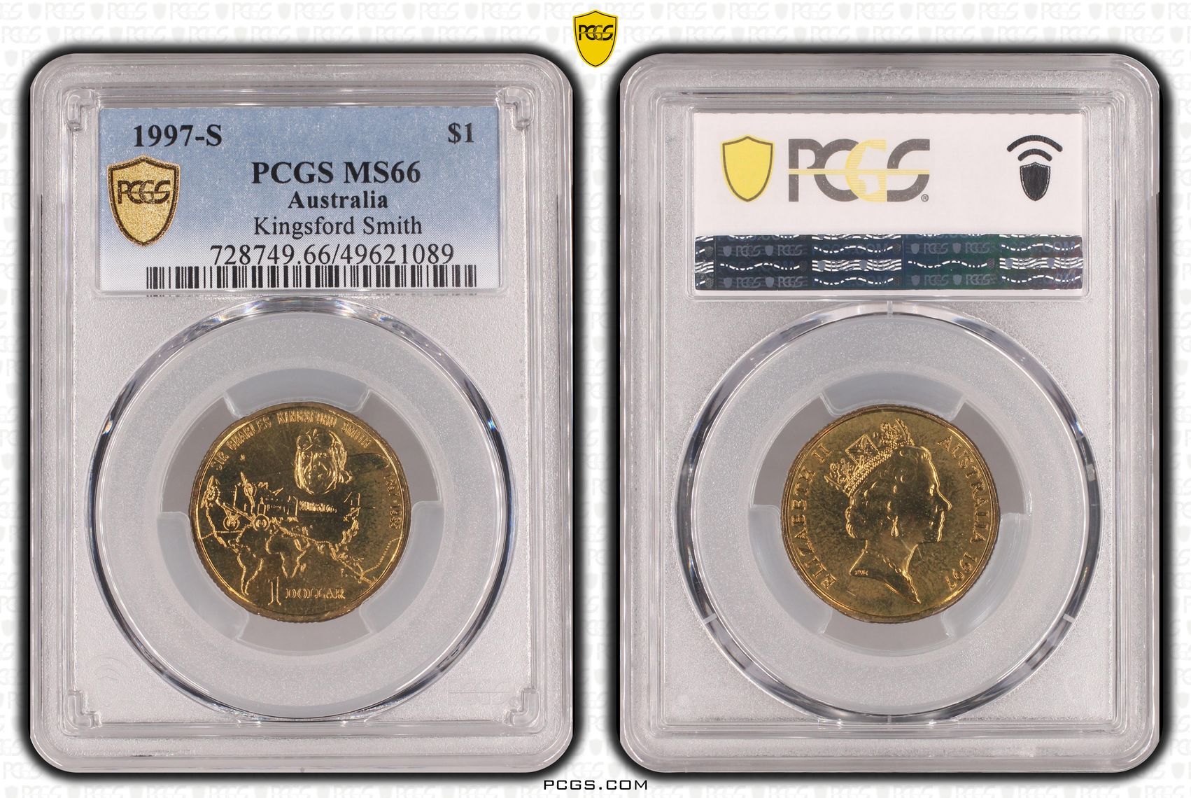 194 · Kingsford Smith , One Dollar, 1997-S, PCGS MS66
