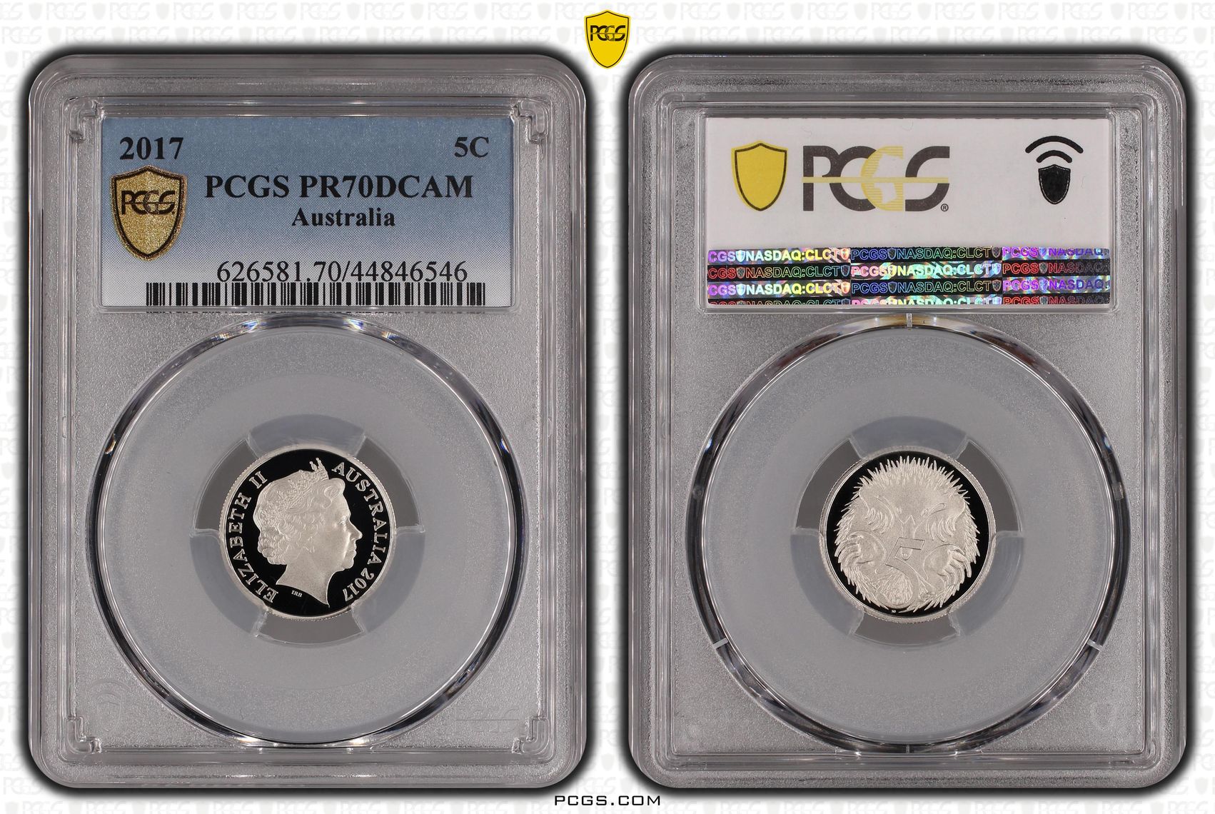 417 · 2017 Australia Five Cent, 5c PCGS - PR70DCAM POP 60/0 -546
