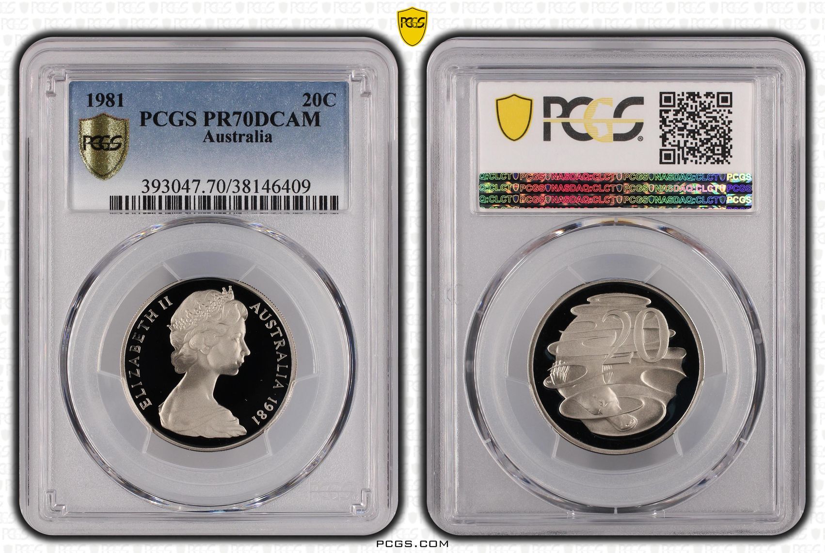 178 · 1981 Australia Twenty Cent, 20c PCGS - PR70DCAM POP 44/0 -409