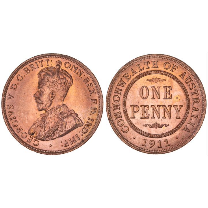 George V, Penny, 1911, CHU - GEM