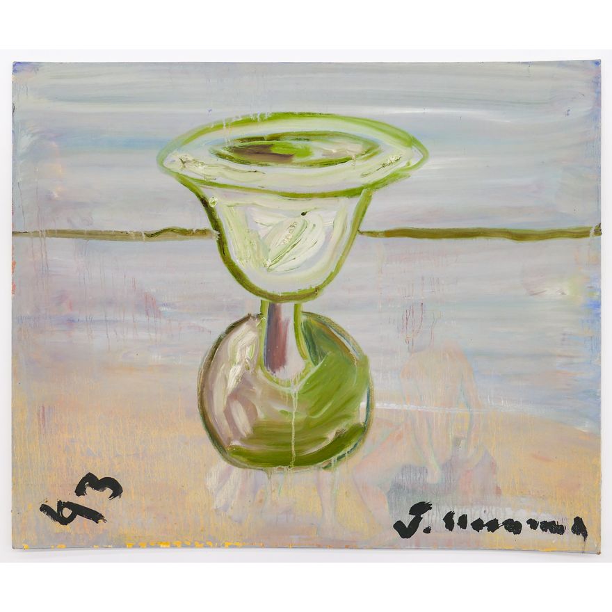 Jay Steensma ''Chalice Landscape'' Signed 1993 Oil on Found Canvas Board 20''x24''