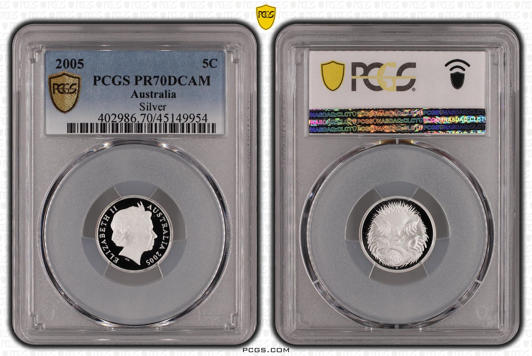 2005 Australia Five Cent, 5c Silver Silver PCGS - PR70DCAM POP 16/0 -954