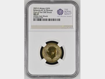 2023 KING CHARLES III BRITANNIA 1/4oz GOLD 25 POUND MS67