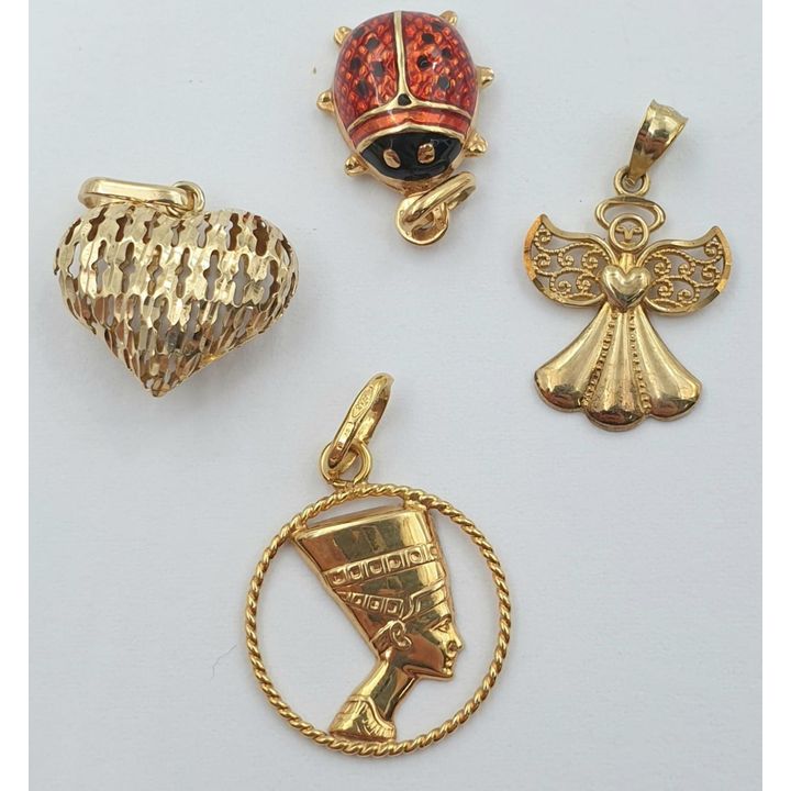 9ct Y/G Pendants (x4)