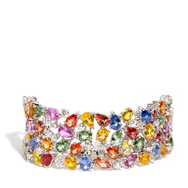 Sapphire & Diamond 18 Carat Gold Bracelet