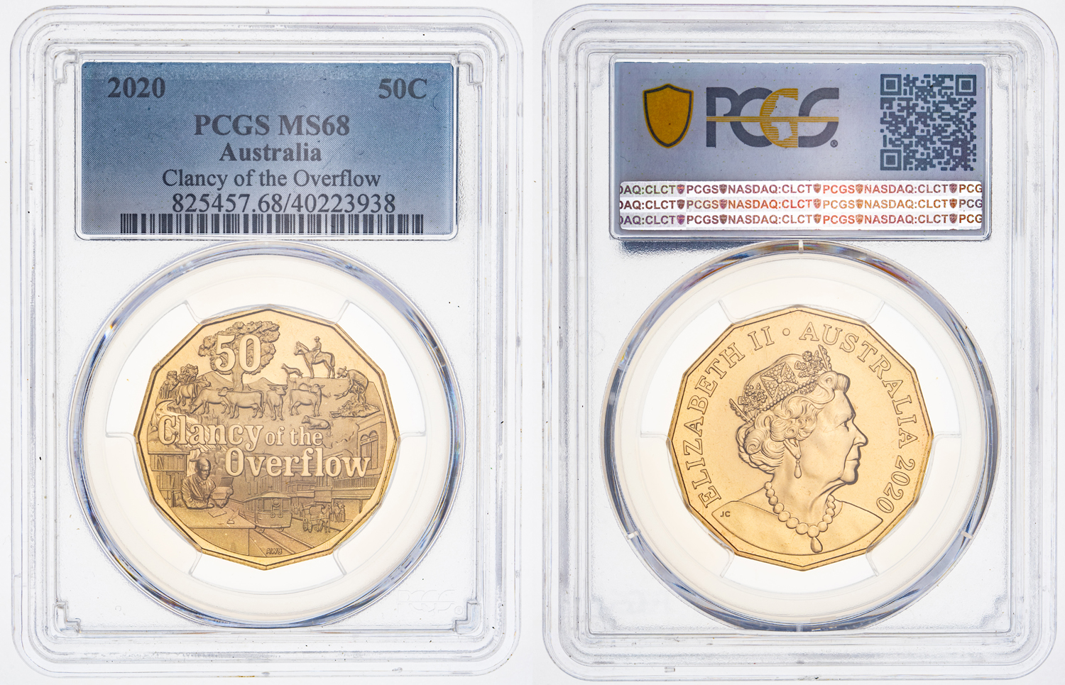 Clancy of the Overflow, Fifty Cent, 2020, PCGS MS 68