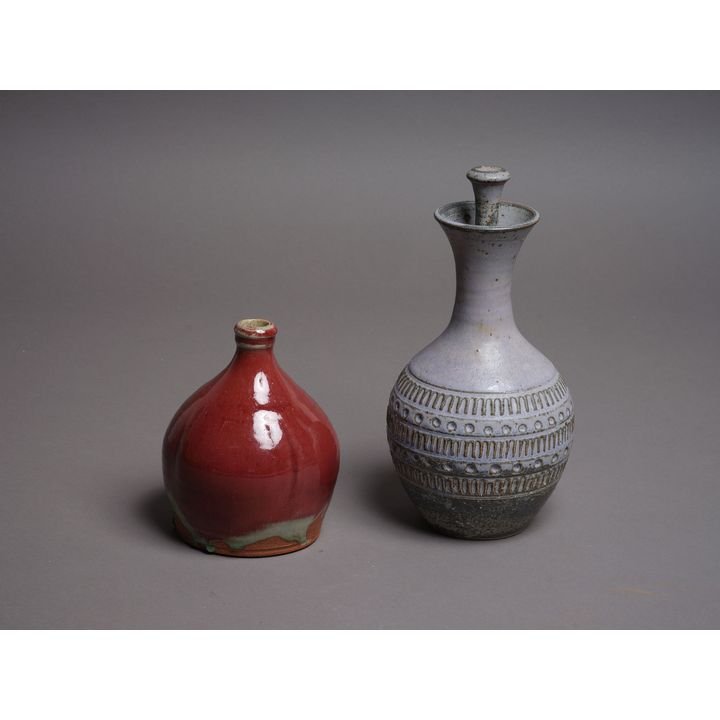 NZ Studio Pottery - Two stoneware bottles