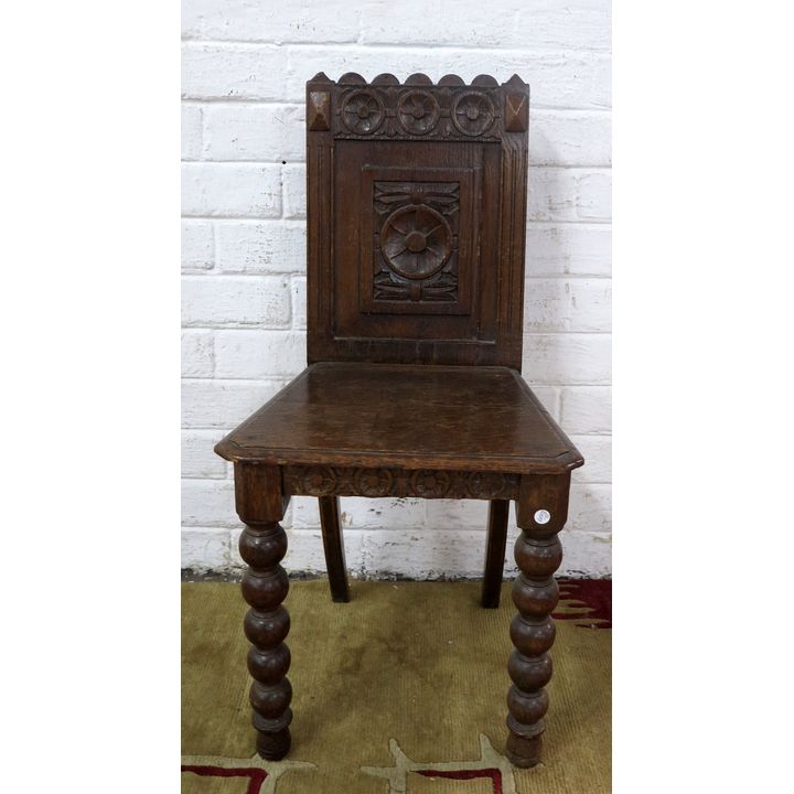 VICTORIAN OAK SIDE CHAIR