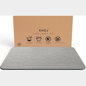 23.6"X15.7" TROPEKI STONE BATH MAT SUPER ABSORBENT DIATOMACEOUS EARTH SHOWER MAT QUICK DRYING DIATOMITE STONE BATH MATS FOR BATHRO