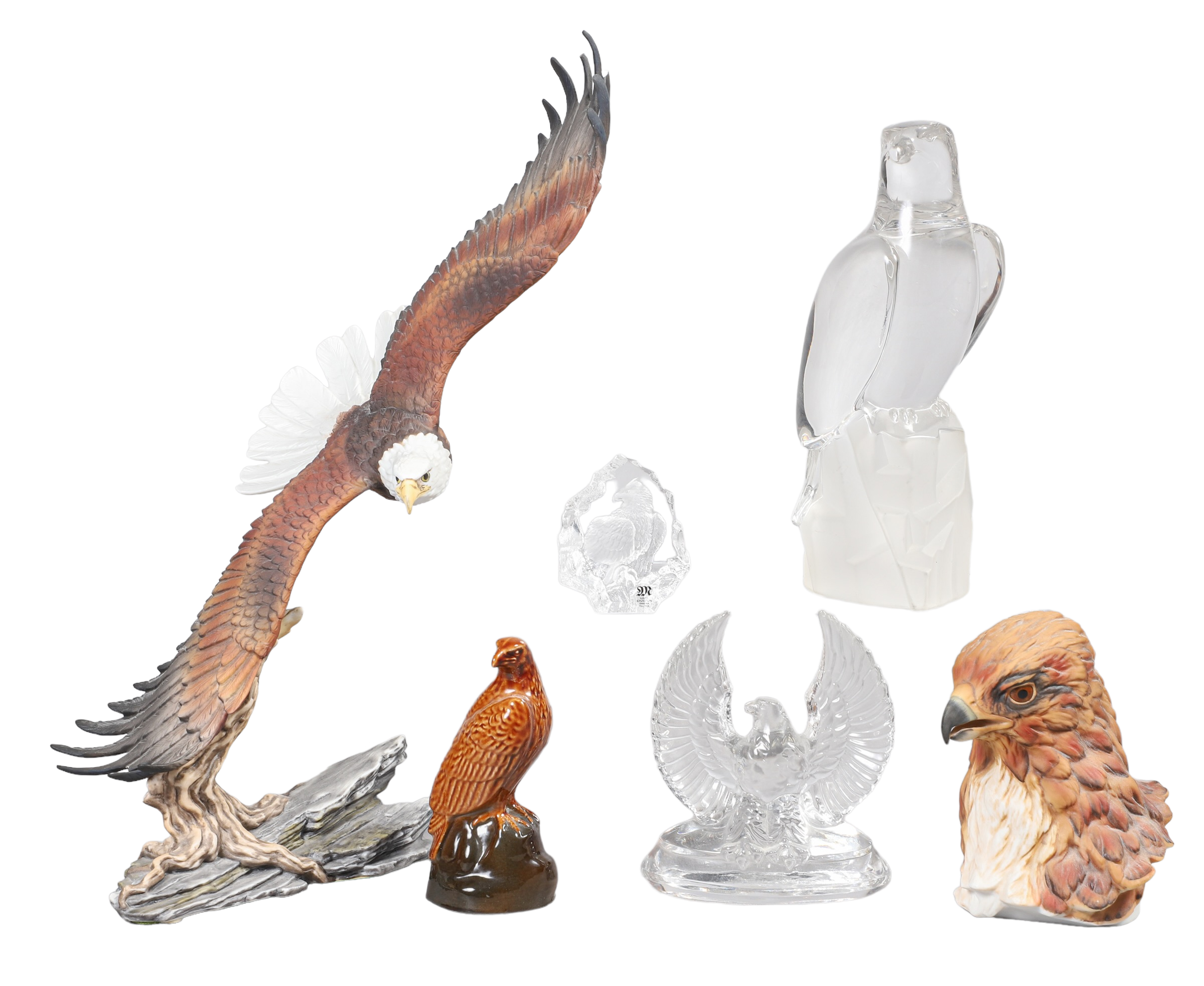 At Auction: Mats Jonasson, Mats Jonasson Crystal Eagle Paperweight