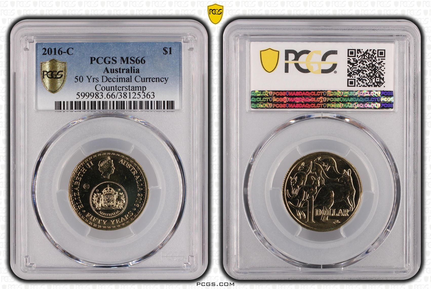 50 Yrs Decimal Currency , One Dollar, 2016-C, PCGS MS66