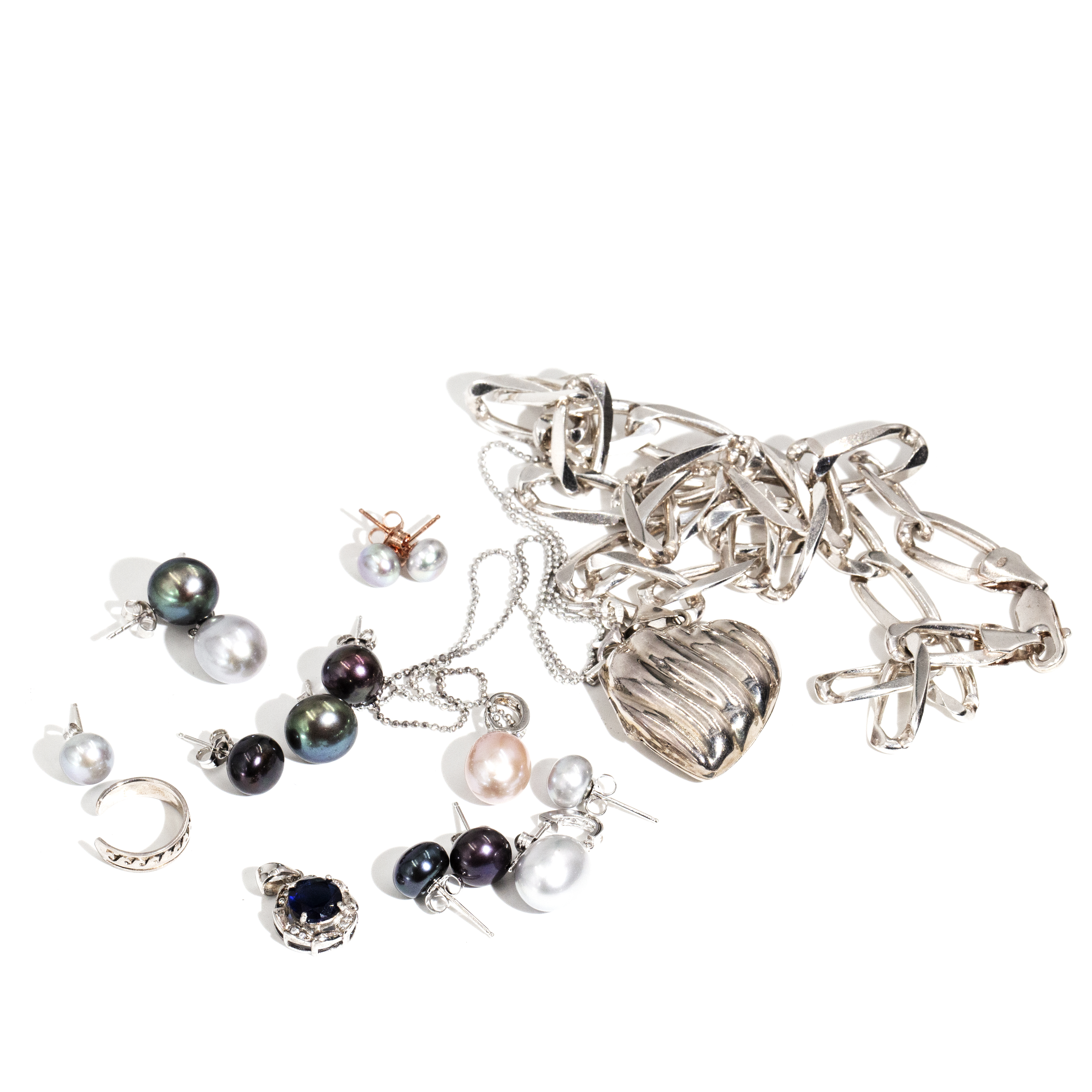 100 · Mix Lot Of Silver Jewellery