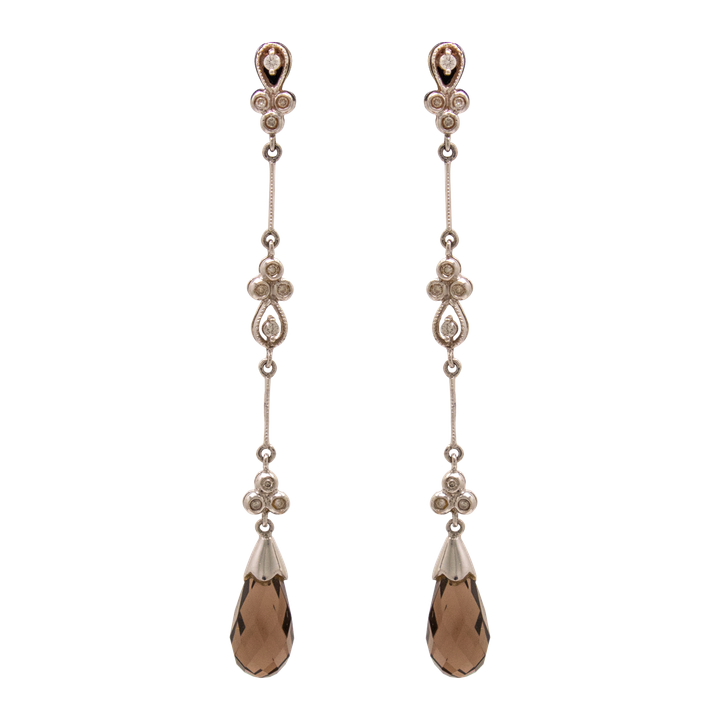 ARETES LARGOS CON TOPACIOS