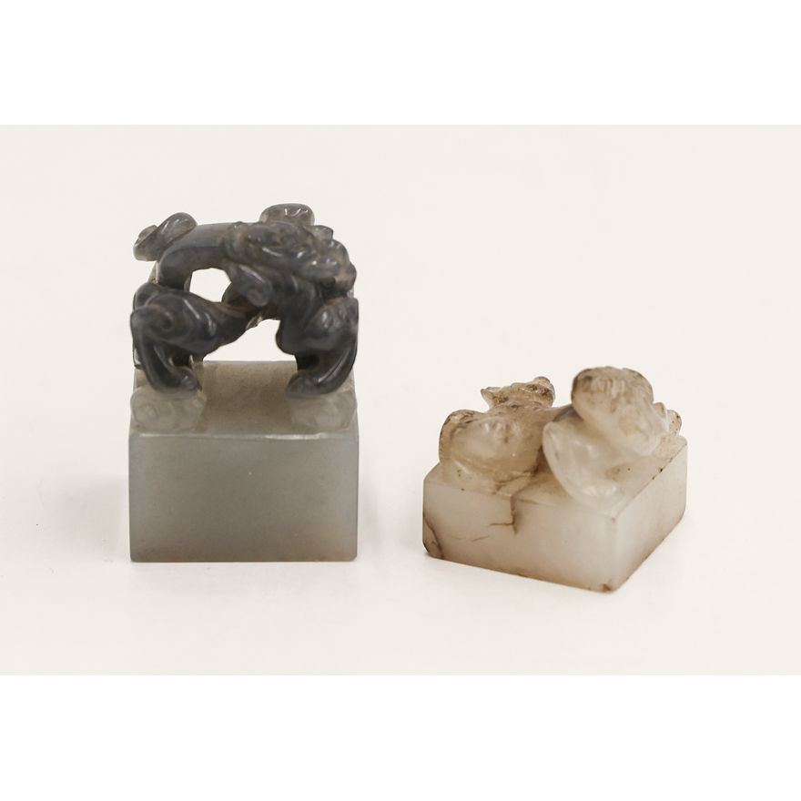 2pc Chinese Jade Small Chilong Seals
