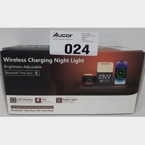 WIRELESS CHARGING STATION 3 MULTI-COLOR LIGHTS 5-IN-1 0-100 DIMMABLE
