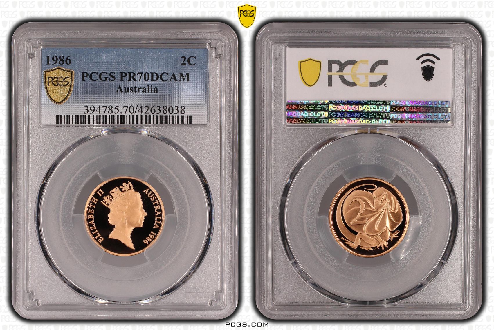 Two Cent, 1986, Pcgs Pr70dcam