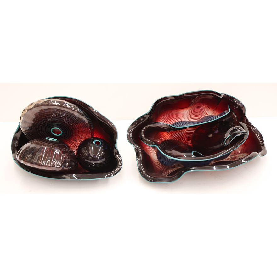 Dale Chihuly ''Oxblood Seaform Set'' 1986