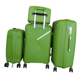 Unbreakable Travel Luggage 4 Piece Suitcases Spinner Green | SLIGHTLY DENTED