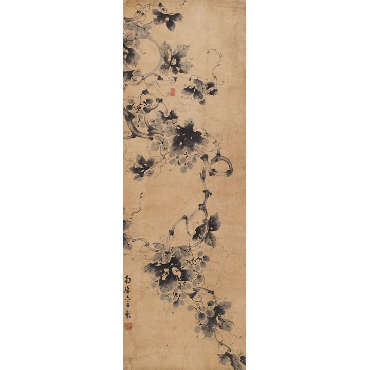 Liu Zhou ''Grape Vine'' Scroll Painting