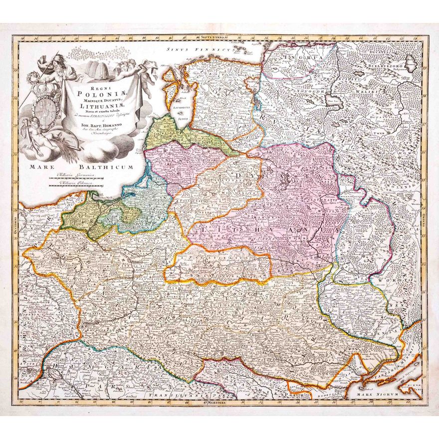 Johann Baptist Homann | Regni Poloniae Magnique Ducatus9 Lithuaniae…