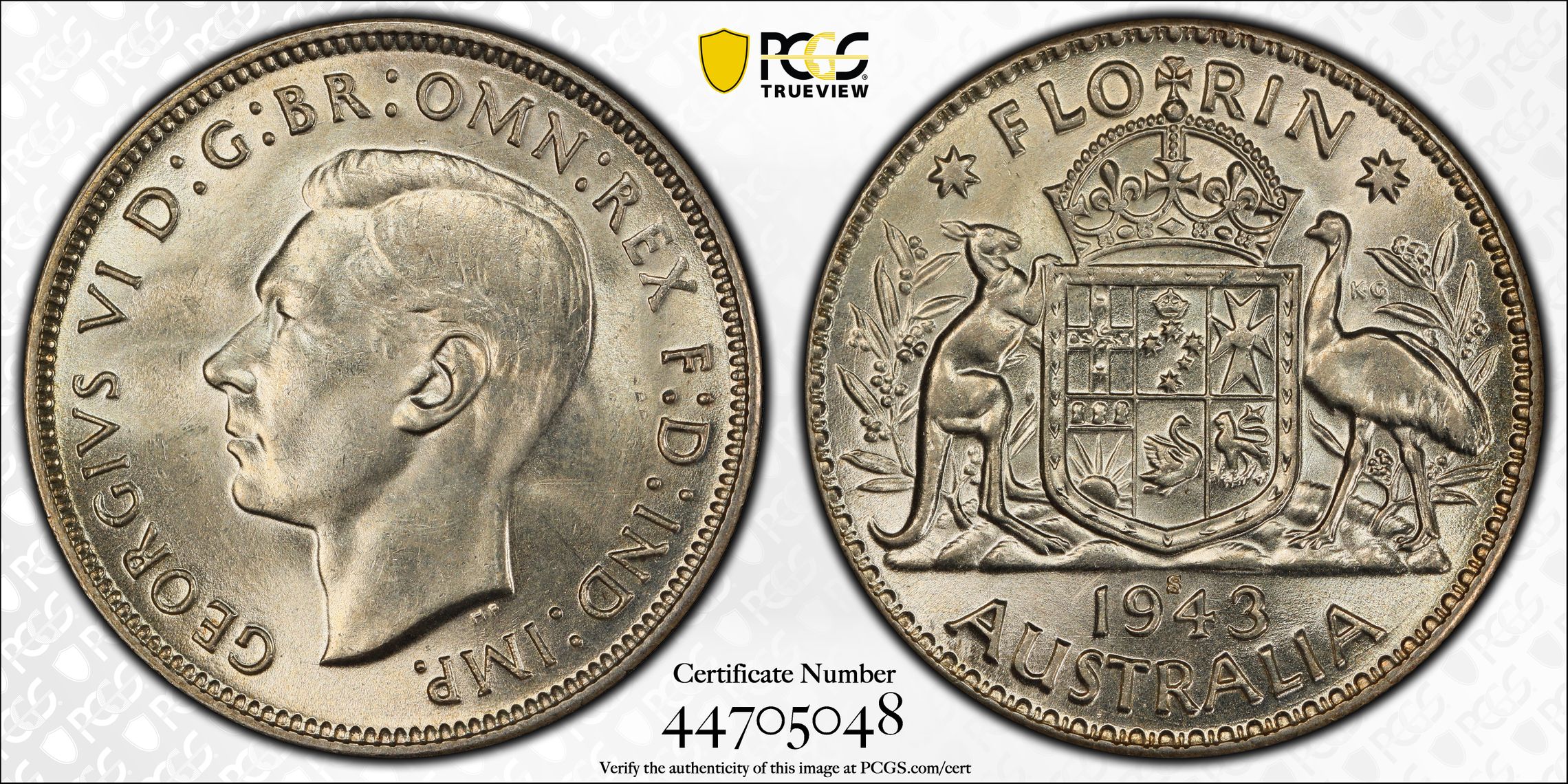 Florin, 1943-S, PCGS MS62