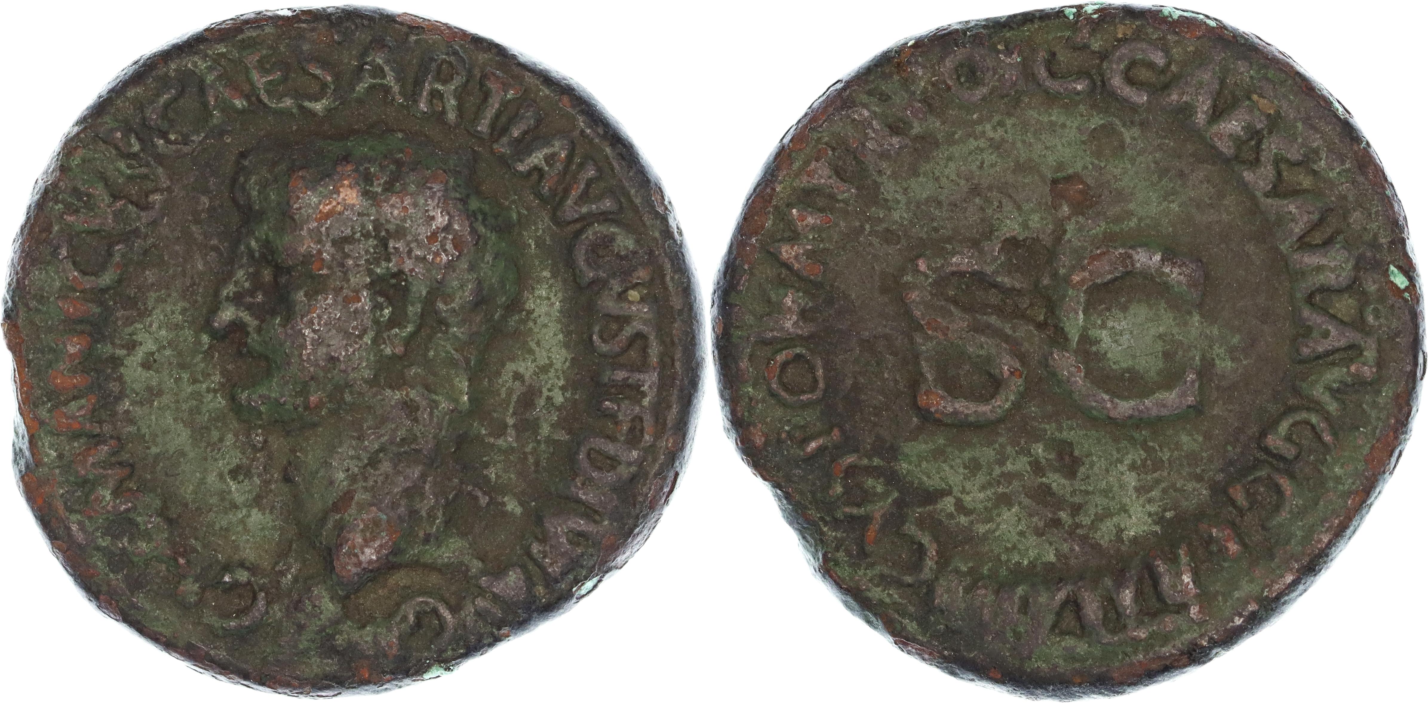 Roman Empire, Germanicus, Æ As, 37-38 AD, gF