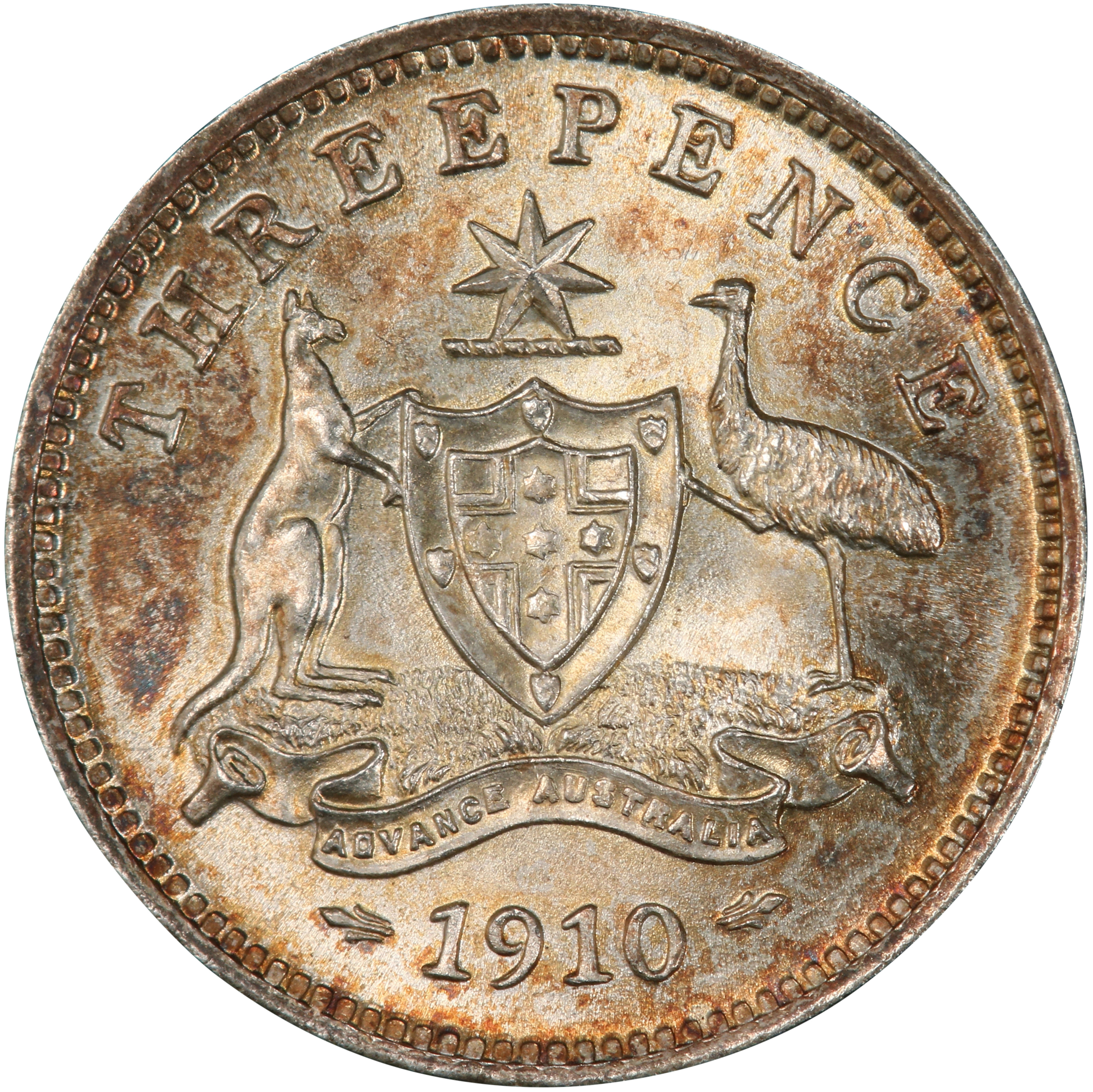 Edward VII, Threepence, 1910, MS 66