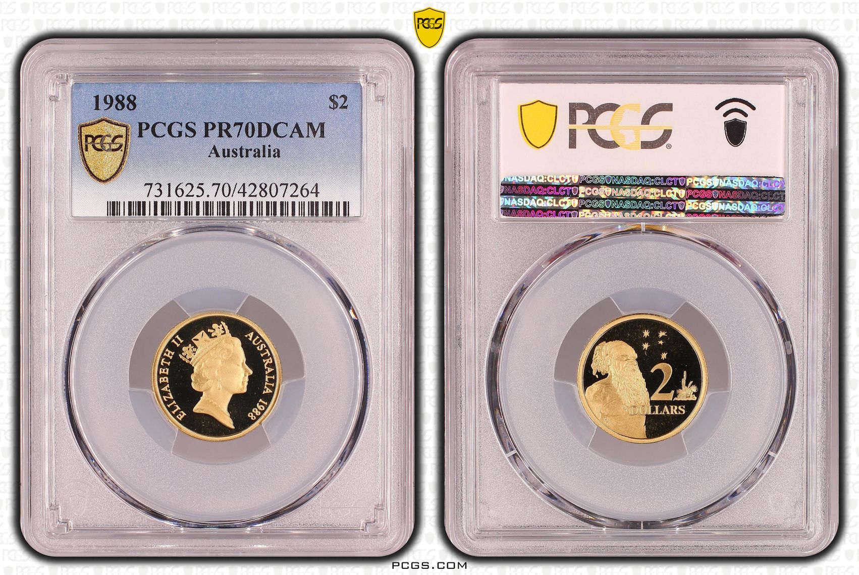 Elizabeth II, Two Dollar, PR70DCAM , 1988 PCGS POP - 15/0