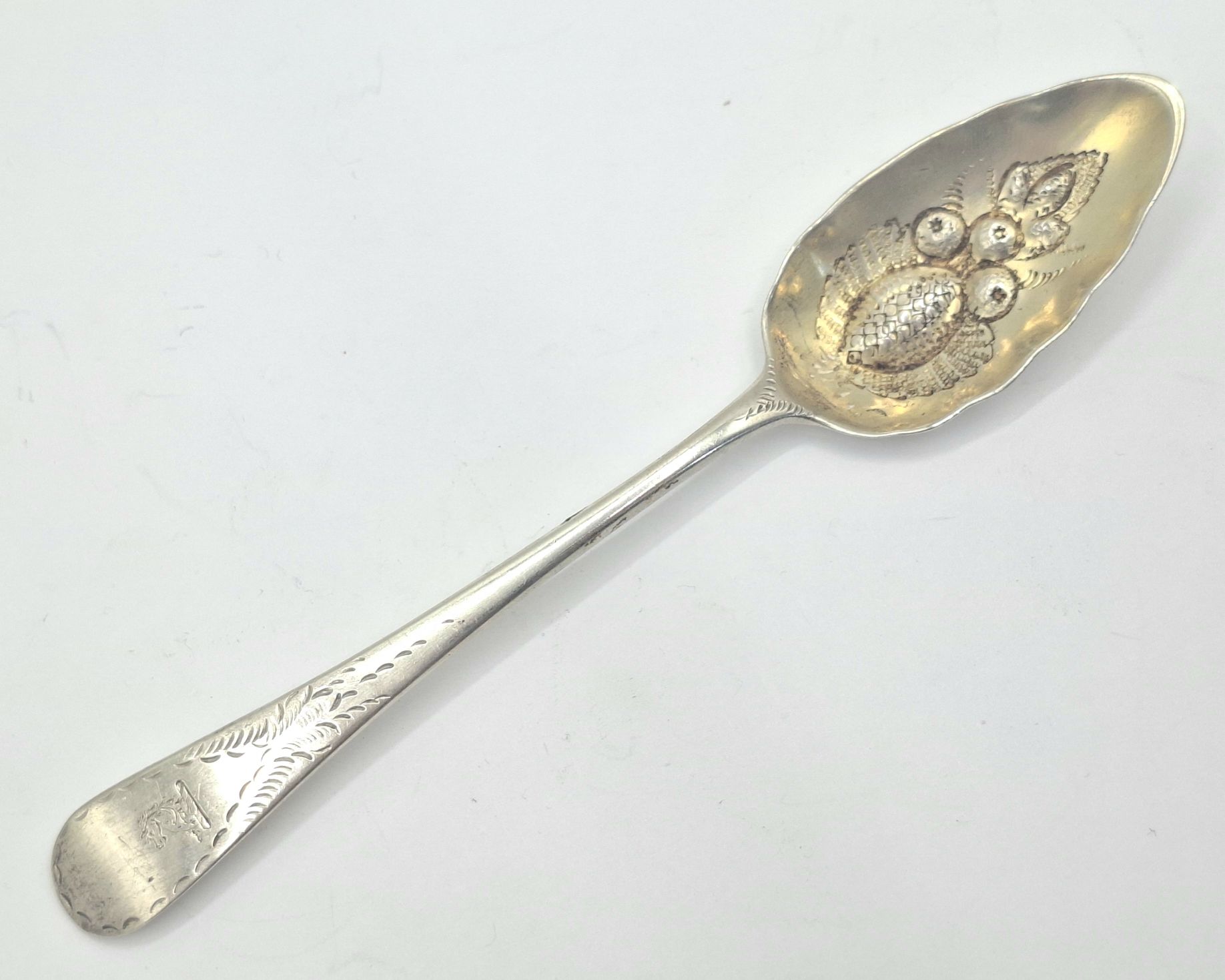 Georgian Sterling Silver Berry Teaspoon