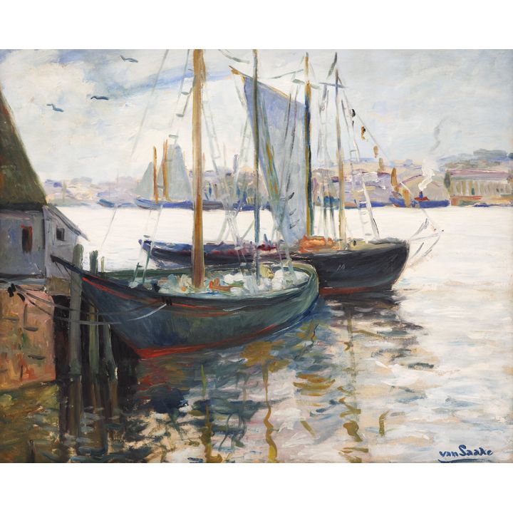 George Van Saake ''Fisherman's Wharf'' Oil