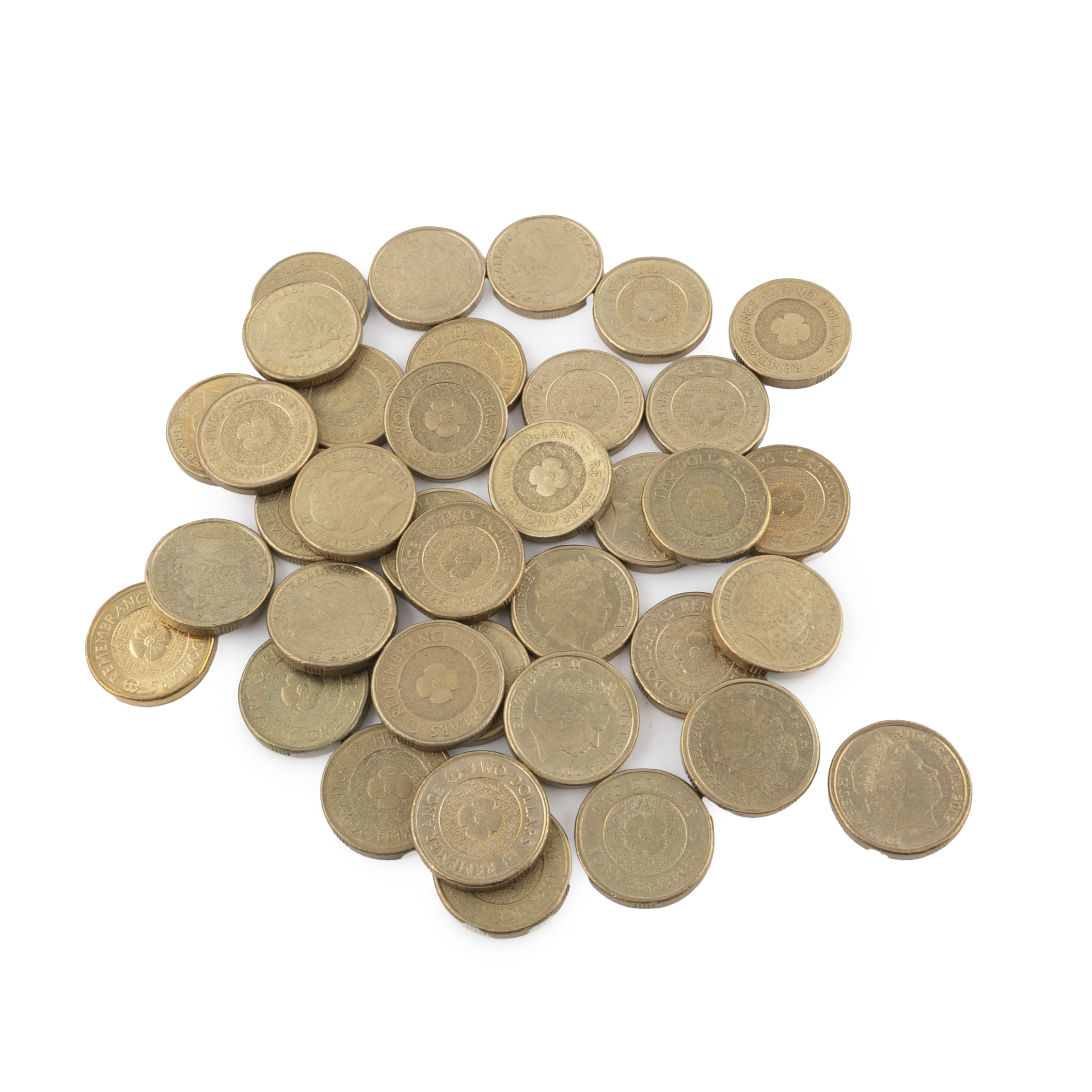 Elizabeth II, Remembrance Day Poppy, Two Dollars, 2012, aUNC - UNC