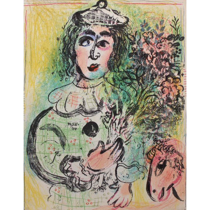 Marc Chagall | Klaun z kwiatami