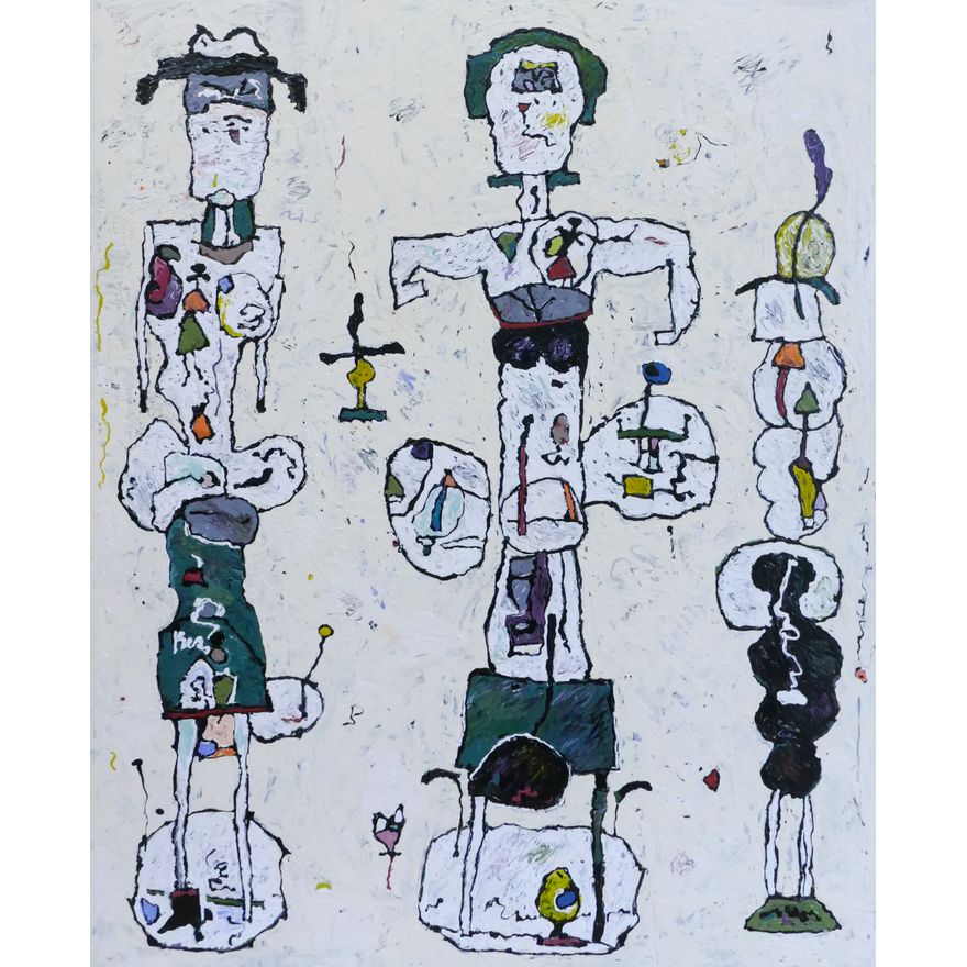 Alden Mason ''Northwest Totems'' 2001 Large Acrylic