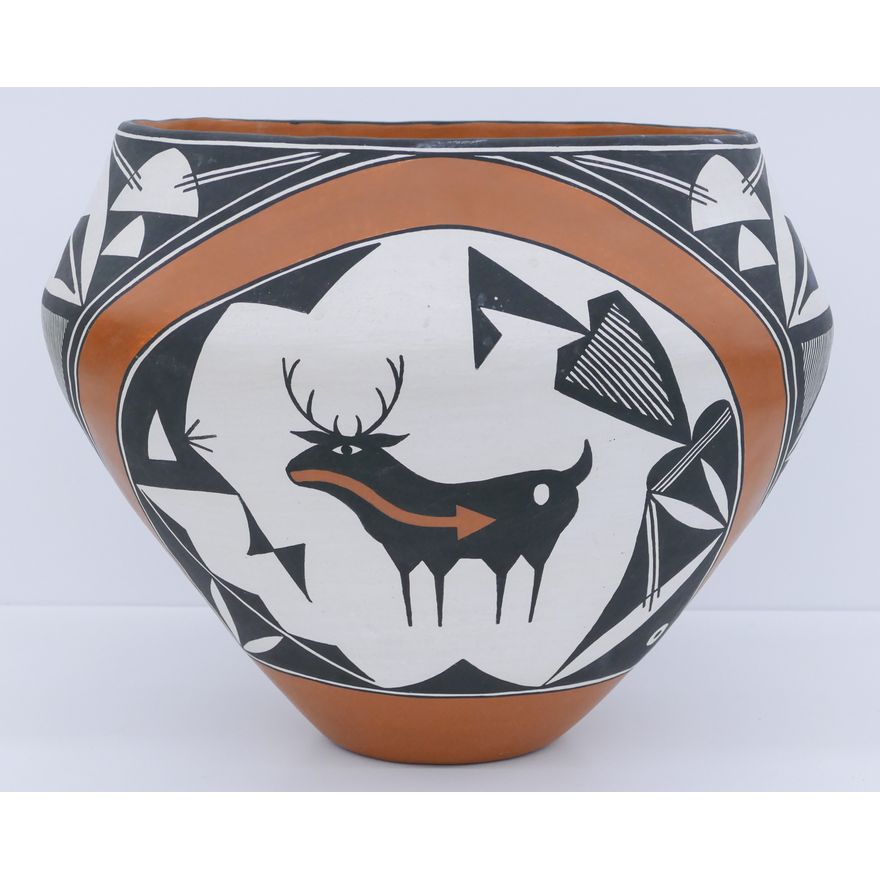 M. Garcia Large Acoma Polychrome Ceramic Jar