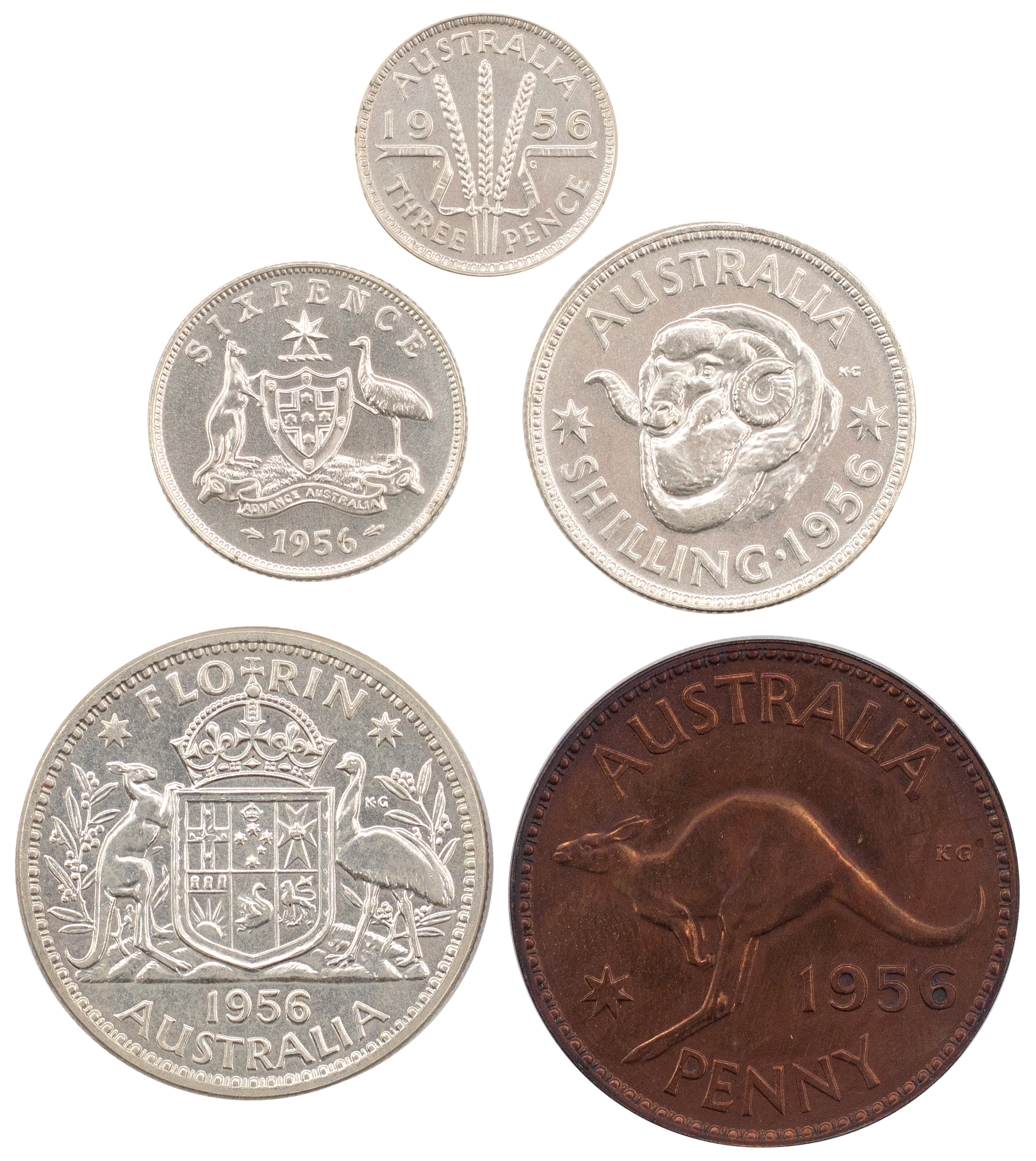 Elizabeth II, Proof Set, 1956, aFDC - FDC
