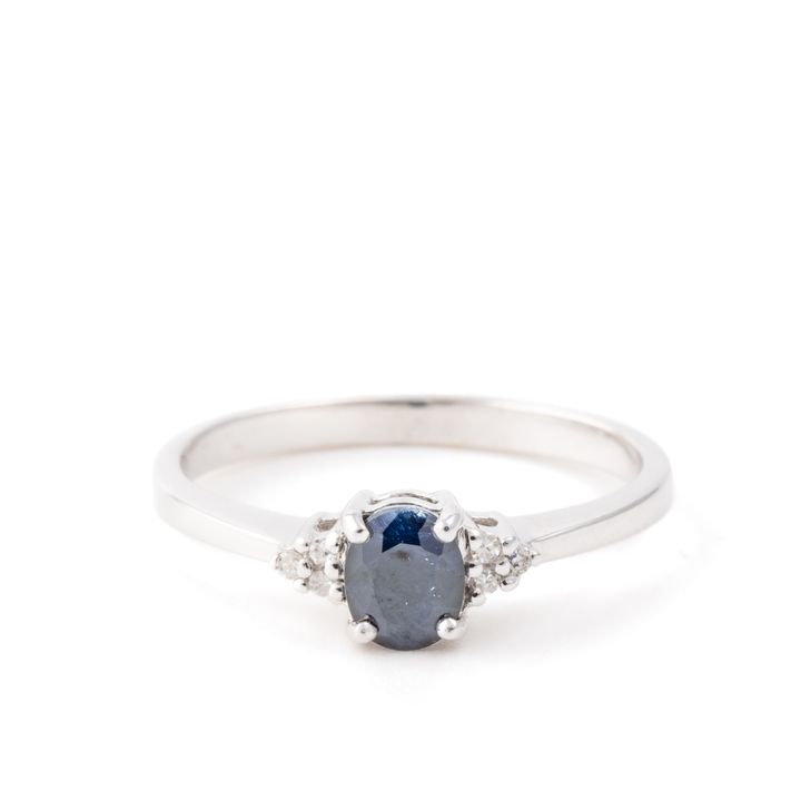 Diamond & Sapphire Ring 9ct