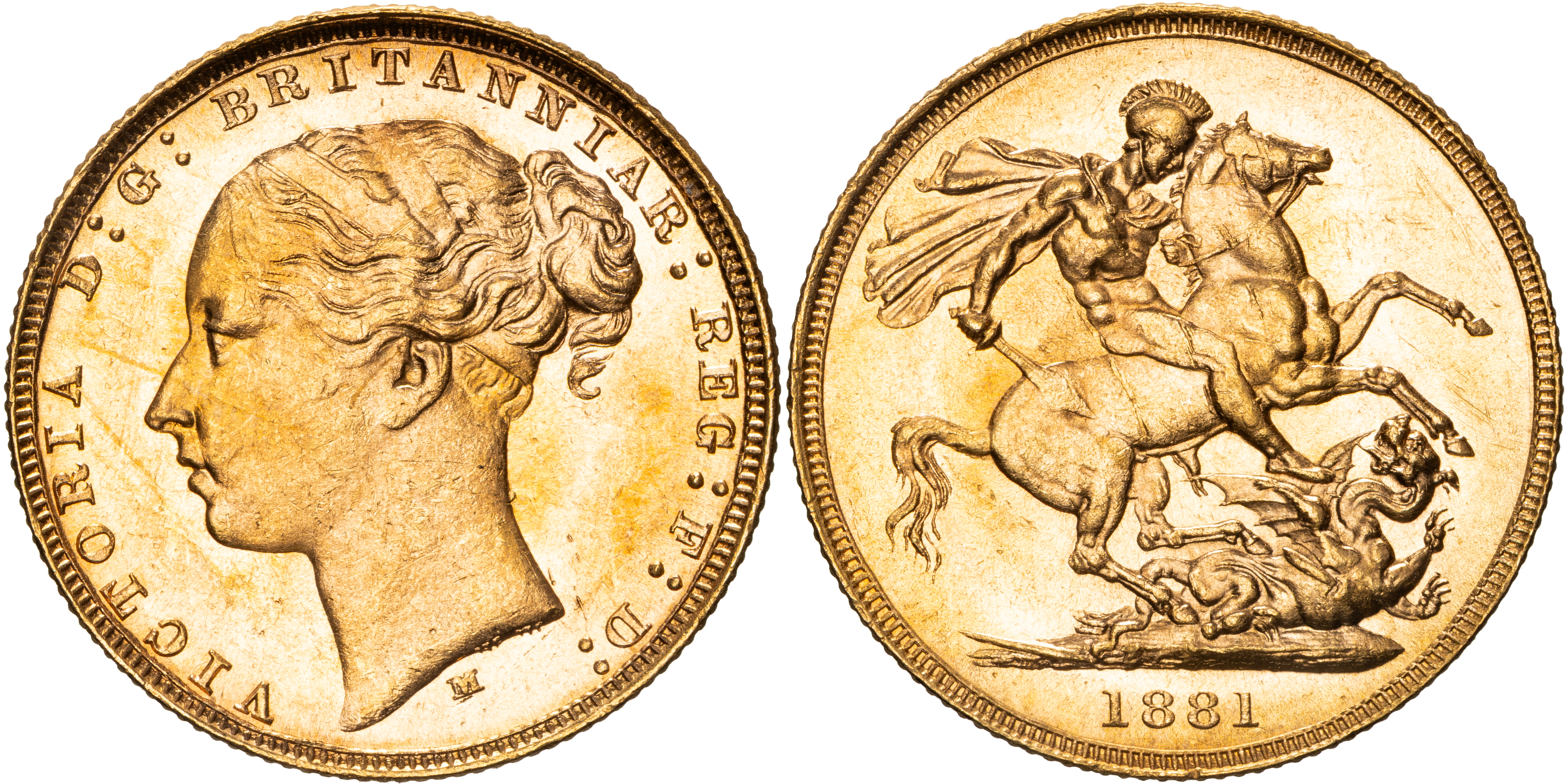 Victoria, Sovereign, 1881-M, UNC