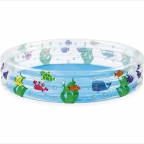BESTWAY INFLATABLE PLAY POOL, DEEP 3-RING SEA THEME 60X12