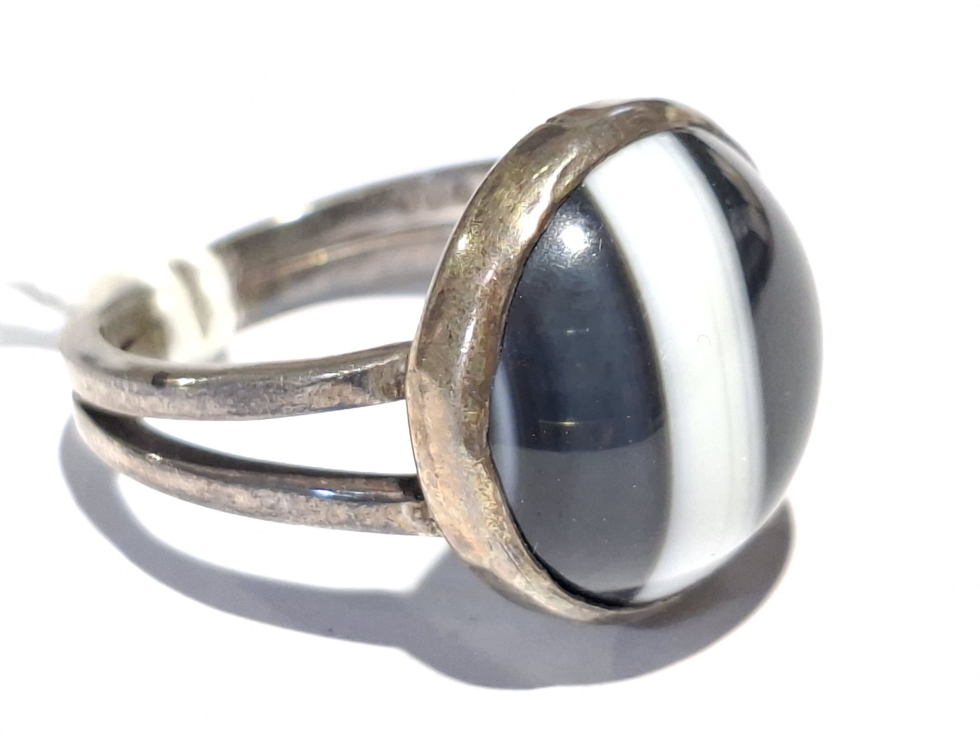 Sterling Silver Agate Ring