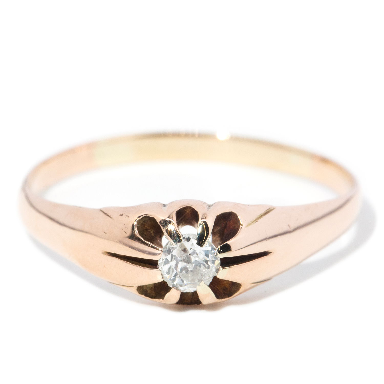 21 · Old Cut Diamond Ring in 14ct Rose Gold