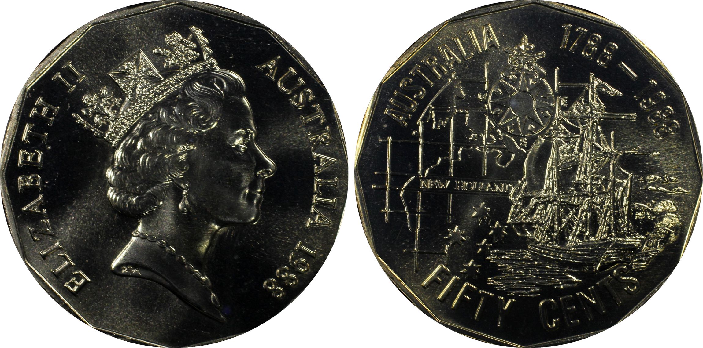Bicentennial , Fifty Cent, 1988, PCGS MS66