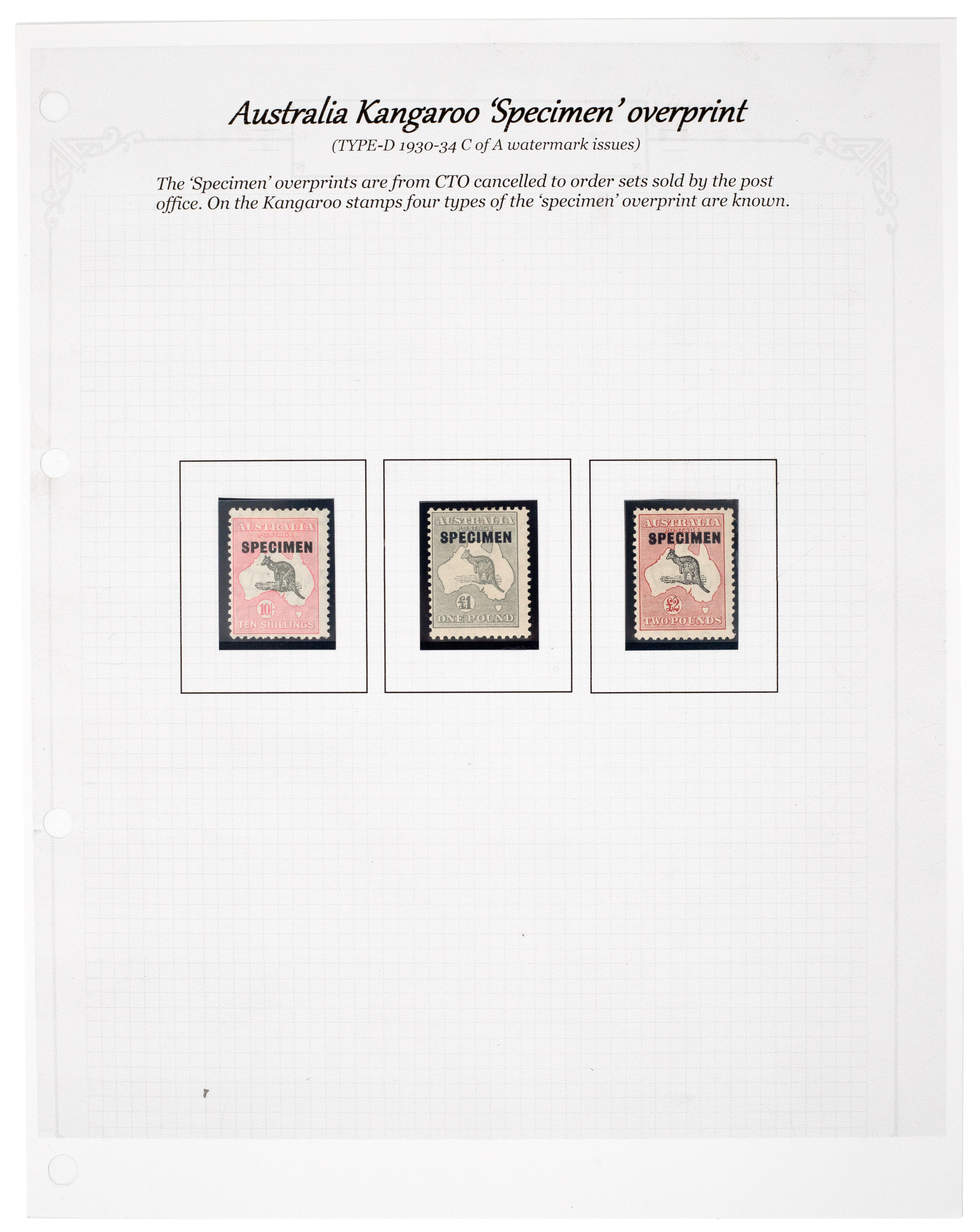 Specimens, 1932 - 1934, Good