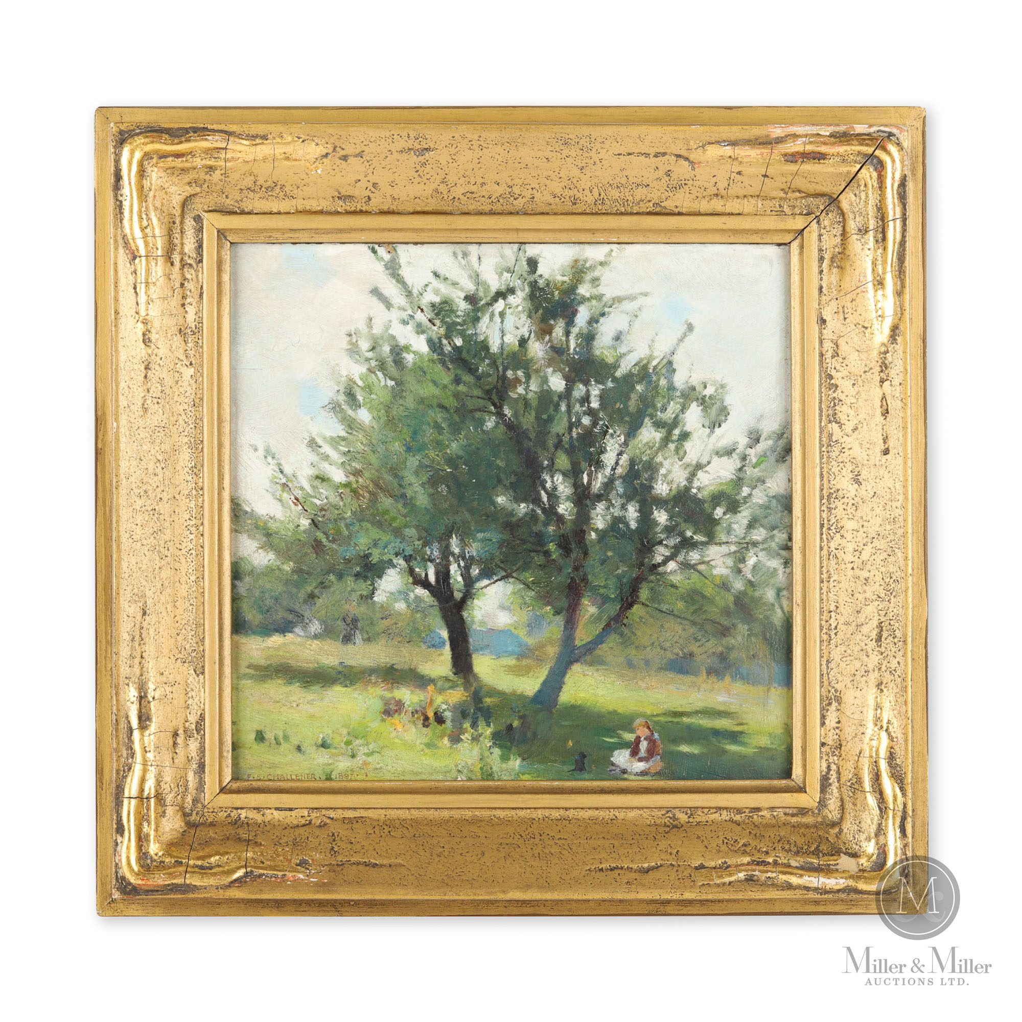 Seated Child in Meadow by Frederick Challener | Miller & Miller ...