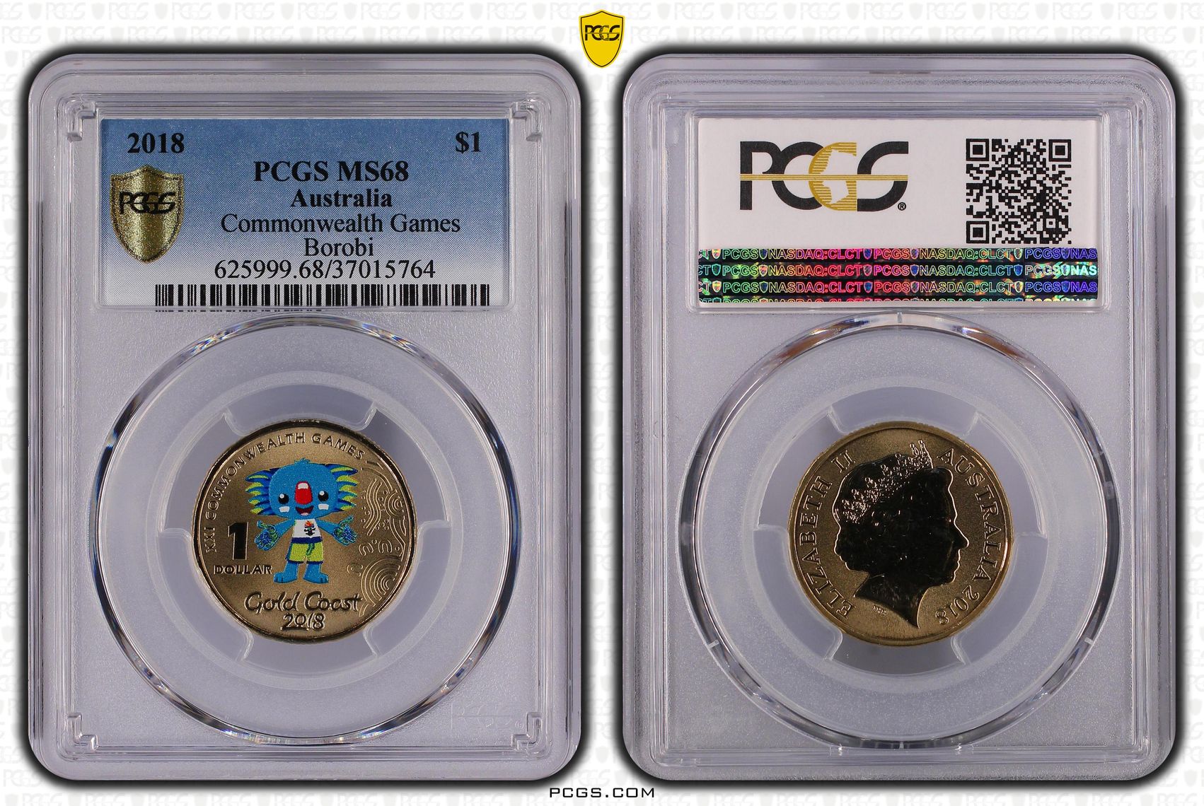 453 · Commonwealth Games - Borobi, One Dollar, 2018, PCGS MS68