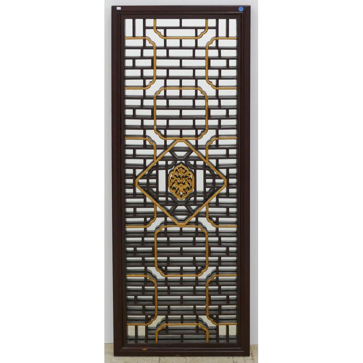 Chinese Mirrored Hanging Temple Panel 59.5''x22''