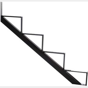 4 STEPS PYLEX 13904 STEEL STAIR RISER 4 STEPS STRINGERS, BLACK