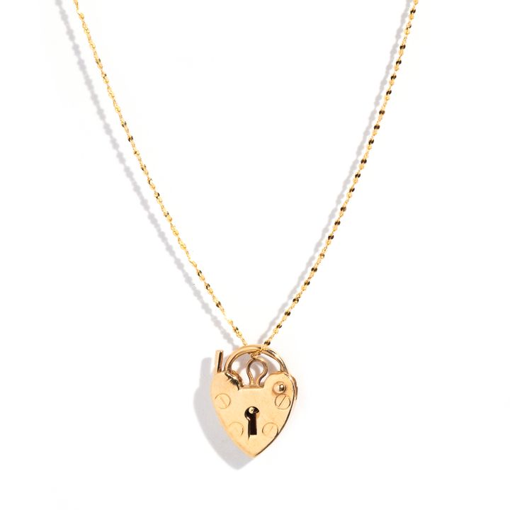 Vintage Heart Locket & Pendant with Chain 1970s