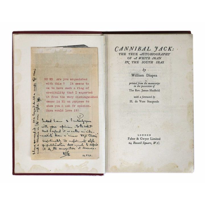 DIAPEA, WILLIAM  [association copy] - Cannibal Jack