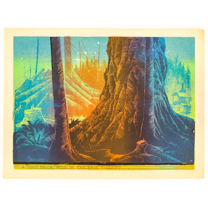 Elton Bennett ''A 'Cold Deck' Pile in the Rain Forest...'' Signed Serigraph
