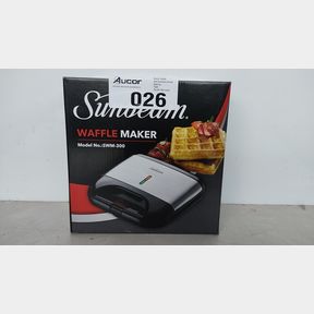 SUNBEAM STAINLESS STEEL WAFFLE MAKER SWM-300 - NON STICK TWO SLICE